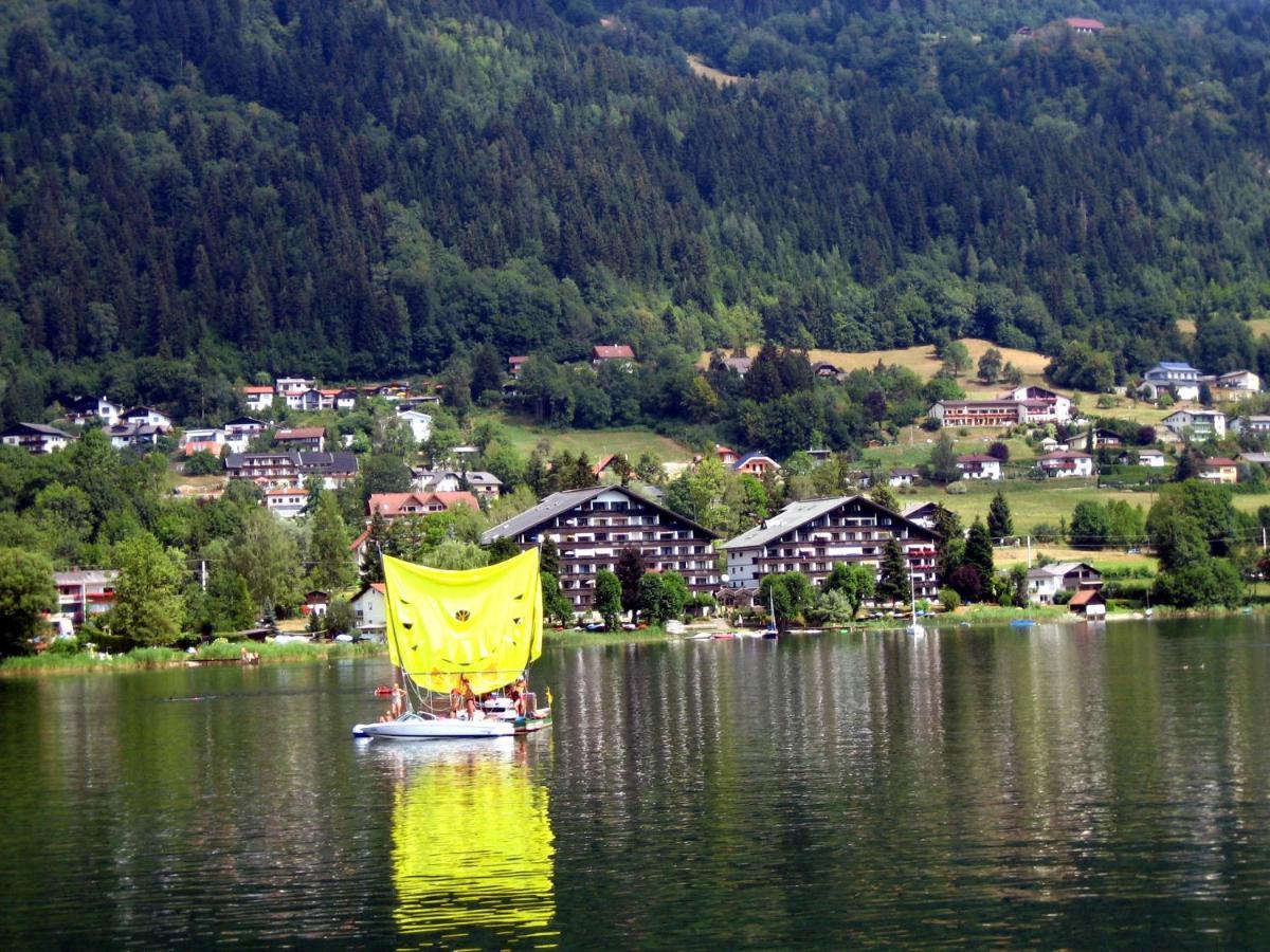 Seeblick Appartement MAREN Haus Hänsel&Gretel direkt am Ossiacher See mit Hallenbad Stiegl Exterior foto